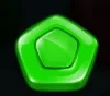 Green pentagon candy symbol